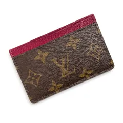 ルイ ヴィトン M60703 ポルト カルト サーンプル モノグラム ブラウン フューシャ カードケース 名刺入れ 定期入れ パスケース 箱付 LOUIS VUITTON（新品・未使用品）