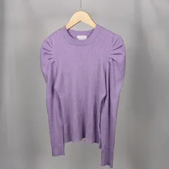 KarL Park Lane　パフスリーブ　リブニット　フリーサイズ　ラベンダー