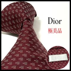 ꧁美品꧂ クリスチャンディオール ネクタイ トロッター オブリーク ロゴ レッド Dior ネクタイ レッド 赤 オブリーク トロッター 刺繍 定番 人気 総柄