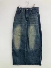 デニムスカート S ブルー ロング・マキシ丈 タイト