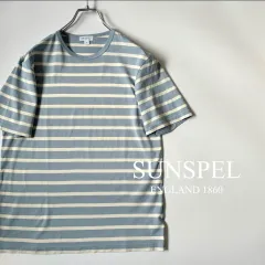 SUNSPEL / ボーダー　コットン　ショートスリーブ　クルーネック　Tシャツのサムネイル