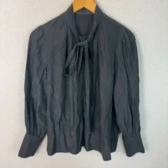 FRAY I.D フレイアイディー ボウタイブラウス チャコールグレー ONE SIZE レディース 古着 モード シンプル