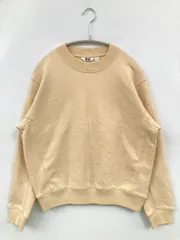 UNIQLO U ユニクロユー スウェット S ベージュ コットン スウェット 無地 裏起毛 長袖