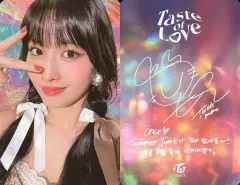 【中古】コレクションカード(女性) TWICE/モモ/裏面印刷サイン・メッセージ入り/CD「Taste of Love」封入特典フォトカード
