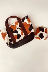 三毛猫柄トートバッグ＆がま口ポーチ2点セット｜単品よりお得な猫柄バッグ