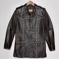 MILLER Western Wear 50's - 60's vintage 牛革 オールレザー レースアップ ウエスタン レザー ジャケット size.L ブラウン 韓国製 希少のサムネイル