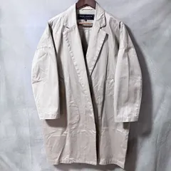 TRAVAIL MANUEL トラヴァイユマニュアル コットンツイル ボタンレス ドロップショルダー コクーン オーバーコート size.M ベージュのサムネイル