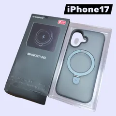 【CASEKOO】iPhone17ケース 米軍MIL規格 耐衝撃 MagSafe対応 スタンド機能 半透明ブラック