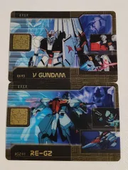 eb277 ガンダム ウエハース カード 逆襲のシャア セット【νガンダム / リ・ガズィ】クリアカード ビジュアルアート