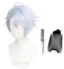 (アズール・アーシェングロット) 仮装 ハロウィン 専用ネットと櫛付 コスチューム用小物 コスプレウィッグ