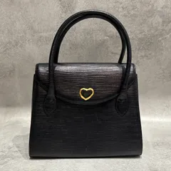 HANAE MORI ハナエモリ ハンドバッグ フォーマルバッグ ブラック 黒 レザー ゴールド金具 ハート金具 冠婚葬祭 入学式 卒業式 セレモニー レディース