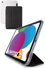 エレコム iPad 第11世代 A16 11インチ (2025) 10.9インチ 第10世代 (2022) ケース 2つの角度調節可能 フラップ付き クリアケース スリープモード ブラック TB-A22RWVBKN [2)フラップ付き]