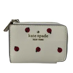 ケイトスペード キーケース ステイシー ドッティ キーホルダー KA568 白×レッド×黒 6連フック/てんとう虫/L字ファスナー レザー