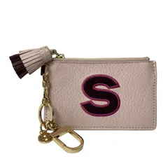 TORY BURCH(トリーバーチ) コインケース美品  - ピンク S/カードケース付き/キーリング付き/タッセル レザー