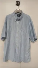 ラルフローレン 半袖シャツ スカイブルー XL 115 120以上 オーバーサイズ タブなし