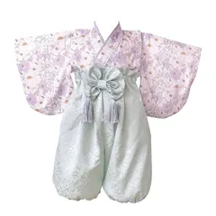 【新品】 [regalo] ベビー 袴 2ピース60～100cm 女の子 男の子 セパレート ひな祭り 和装 フォーマル 赤ちゃん お宮参り 百日祝 初節句 花恋 (シフォンミント, 90) 0
