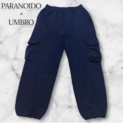 UMBRO × PARANOID 2024SS アンブロ パラノイド スウェットカーゴパンツ M ネイビー 紺 刺繍ロゴ 裾ドローコード ジャーナルスタンダード取り扱い コラボ B1046のサムネイル