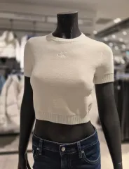 カルバン・クライン クロップド ニット 半袖