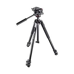 Manfrotto MK190X3-2W 190mm Aluminum 3-Section Tripod Kit with MHXPRO-2W Fluid Head (Black)