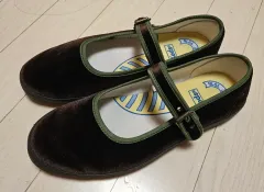 タイムセール ケッズ ベルベット メリージェーン ブラウン 245 Keds