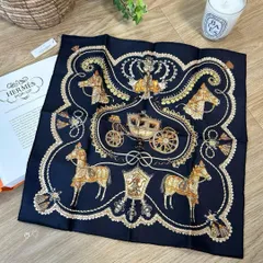 HERMESエルメス　ガヴロッシュ　馬車と貴族　パプロール　シルクスカーフ　カレ