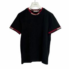 モンクレール　リンガートリム　ネイビー　国内正規品 美品］モンクレール リンガートリム Tシャツ ダークネイビー - メルカリ