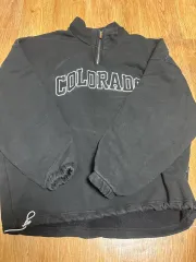 コロラド ブラック ハーフジップアップ スウェット