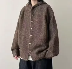 韓国 ボタン付き フーディーカーディガン ルーズ カジュアル