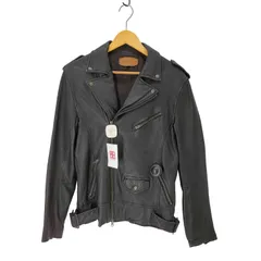 ジャックローズ JACKROSE 羊革 ラムレザー ダブル ライダース ジャケット ダブルジップ Y2K メンズ JPN：4 