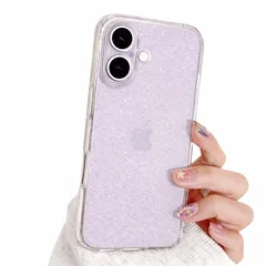 【新品】 【きらめきプリズム・クリア】saymi's きらきら ラメ 韓国 iPhone 17 用 ケース パウダーラメ 美人映え ソフトタイプ (iPhone17用)