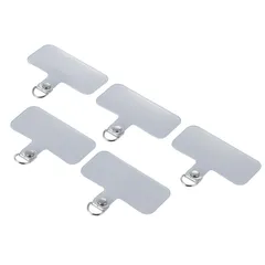 新品 エレコム ストラップホルダー スマホストラップ 5枚入り 1口タイプ 厚さ 0.6mm 透明 クリア PWSTHD1CR/5