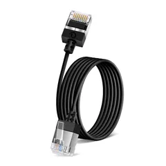 PC、ルーター、PS4、PS5用（ブラック） 550Mhzケーブル、対応 高速10Gbps ギガビット、 LANケーブル Cat6a RJ45 柔軟 、超スリム 極細タイプ 3M、 イーサネットケーブル Cat6 細い