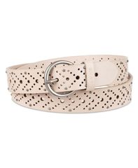 [무료 배송] 리바이스 여성 벨트 액세서리 Womens Studded Fully Adjustable Perforated Leather Belt Wheat