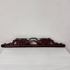 送料無料！　E　　【新品・手彫り】アジアン木製ウォールデコ 象 彫刻 壁掛け オブジェ 幅64.5cm　FG2420