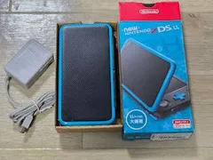 New ニンテンドー2DS LL 本体 ブラック×ターコイズ　箱あり
