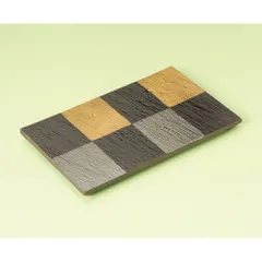 金銀彩四つ足長角皿（小）