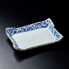 古伊万里 型紙摺印判 結文形 花格子文 小皿 - メルカリ