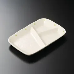 ドットグリーン仕切皿
