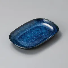 群青楕円銘々皿