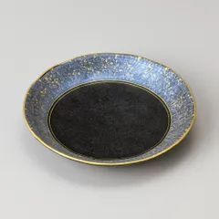黒釉青金彩５.０皿
