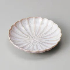 窯変彩釉菊型銘々皿