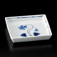 すみれ角小皿（有田焼）