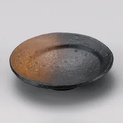 黒備前吹き月光９㎝丸皿