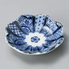 紺青花花型 小皿