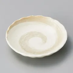 渦刷毛目白菊型３.０皿
