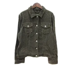 エディーバウアー EDDIE BAUER ステンカラージャケット コーデュロイ M 茶 ブラウン /MN