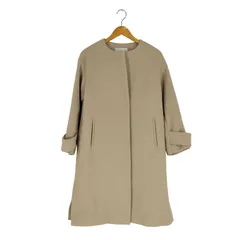 ユナイテッドアローズグリーンレーベルリラクシング UNITED ARROWS green label relaxing アンゴラビーバー スリット ノーカラー コート ロング丈 レディース JPN：36 