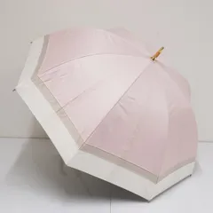 晴雨兼用日傘 Refume レフューム USED品 完全遮光 UVカット 天然竹手元 遮光 遮熱 軽量 レディース UV ピンク 50cm　S2697 