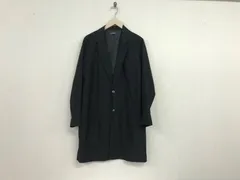 本物ナノユニバースnanouniverseナノベーススーツ地チェスターコートジャケット長袖サーフアメカジスケーターストリートミリタリービジネススーツパーティーモードドレスゴルフメンズ黒ブラックS