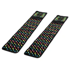 マッサージシート 足つぼ 折り畳み式 背中 ストレス解消 足裏 血行促進 疲労回復 健康維持 マッサージ フットマッサージ 2枚セット ツボ押し 175cm 足つぼマット